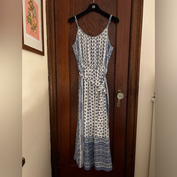 Floral GAP Gathered Waist Midi Dress - Picture 1 of 4